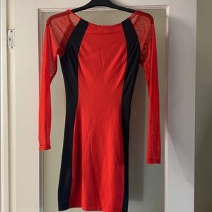 Party dress red and black